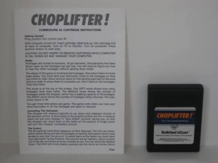 Choplifter! w/ Manual (Cart) (No Box) - Commodore 64 Game